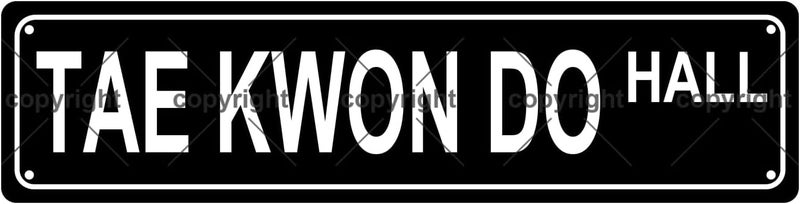 Aeontinity TAE KWON DO HALL Sports Metal Tin Street Sign Bar Cafe Garage Cave Home Room Wall Bathroom Farmhouse Garden Porch Patio Decor, 16 x 4 Inch - Image 1
